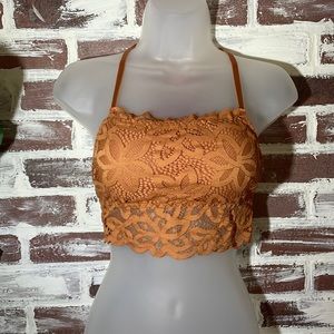 Lace racer back bra